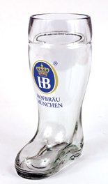 Hofbrauhaus Munich Glass Half Liter Beer Boot